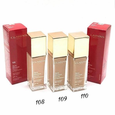 کرم پودر اسکین ایلوشن کلارنس رنگ بندی 108 CLARINS Paris