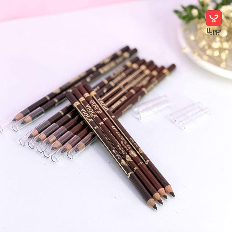 پک 12 عددی مداد ابرو ویولا Viola چهار سری رنگ کاربردی و جذاب
