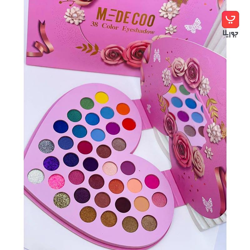 پالت سایه مدکو Medecoo مدل قلب 38 رنگ