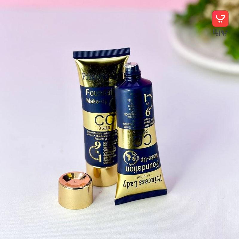 کرم پودر تیوپی پرنسس لیدی سی سی 9 کاره حاوی ویتامین، کلاژن و spf25