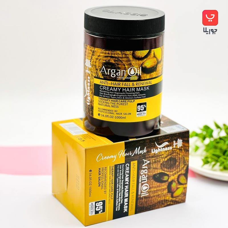 ماسک مو لایتنس اصلی بدون سولفات حاوی روغن آرگان