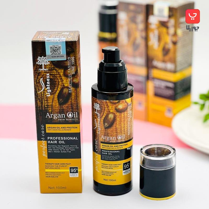 روغن مو لایتنس Lightness اصلی بدون سولفات حاوی آرگان و پروتئين